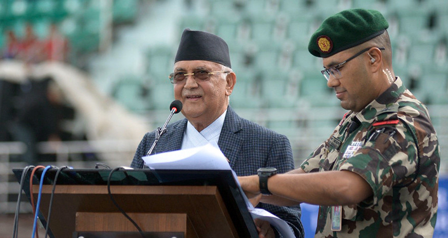 भक्तपुरमा ५० हजार दर्शक क्षमताको अन्तर्राष्ट्रिय रङ्गशाला बनाउँछौं : प्रधानमन्त्री